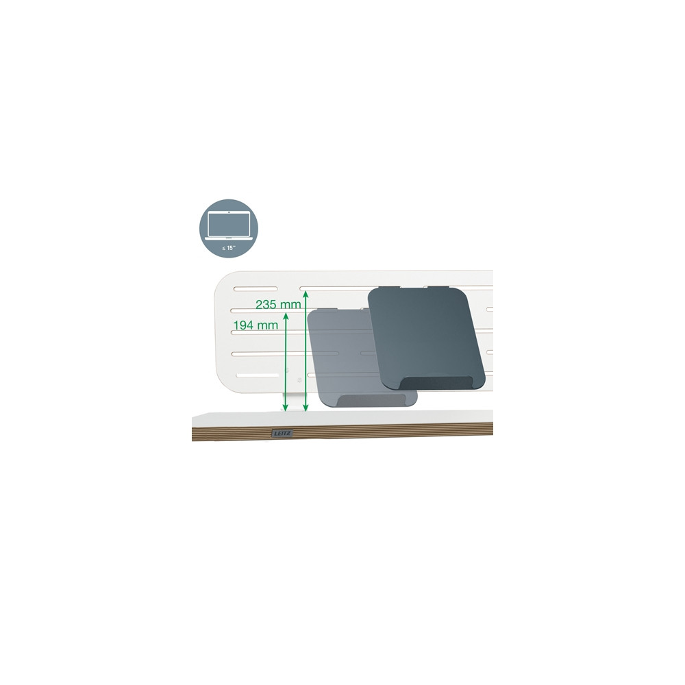 Produktbild för Leitz Ergo - pegboard skrivbord organiserare - 2 krokar - vit