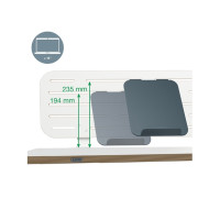 Produktbild för Leitz Ergo - pegboard skrivbord organiserare - 2 krokar - vit