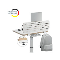 Produktbild för Leitz Ergo - pegboard skrivbord organiserare - 2 krokar - vit