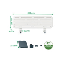 Produktbild för Leitz Ergo - pegboard skrivbord organiserare - 2 krokar - vit