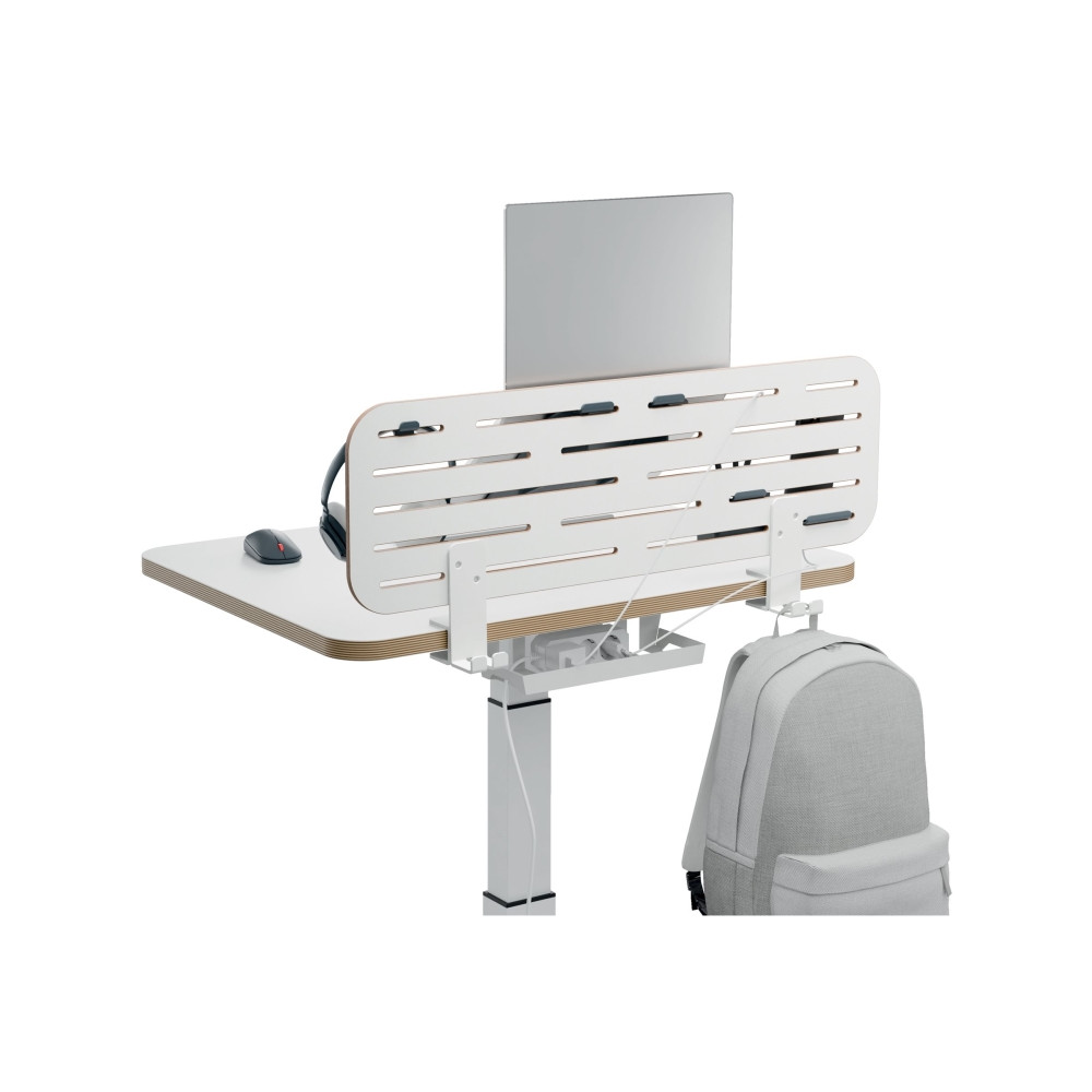 Produktbild för Leitz Ergo - pegboard skrivbord organiserare - 2 krokar - vit