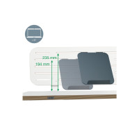Produktbild för Leitz Ergo - pegboard skrivbord organiserare - 2 krokar - vit