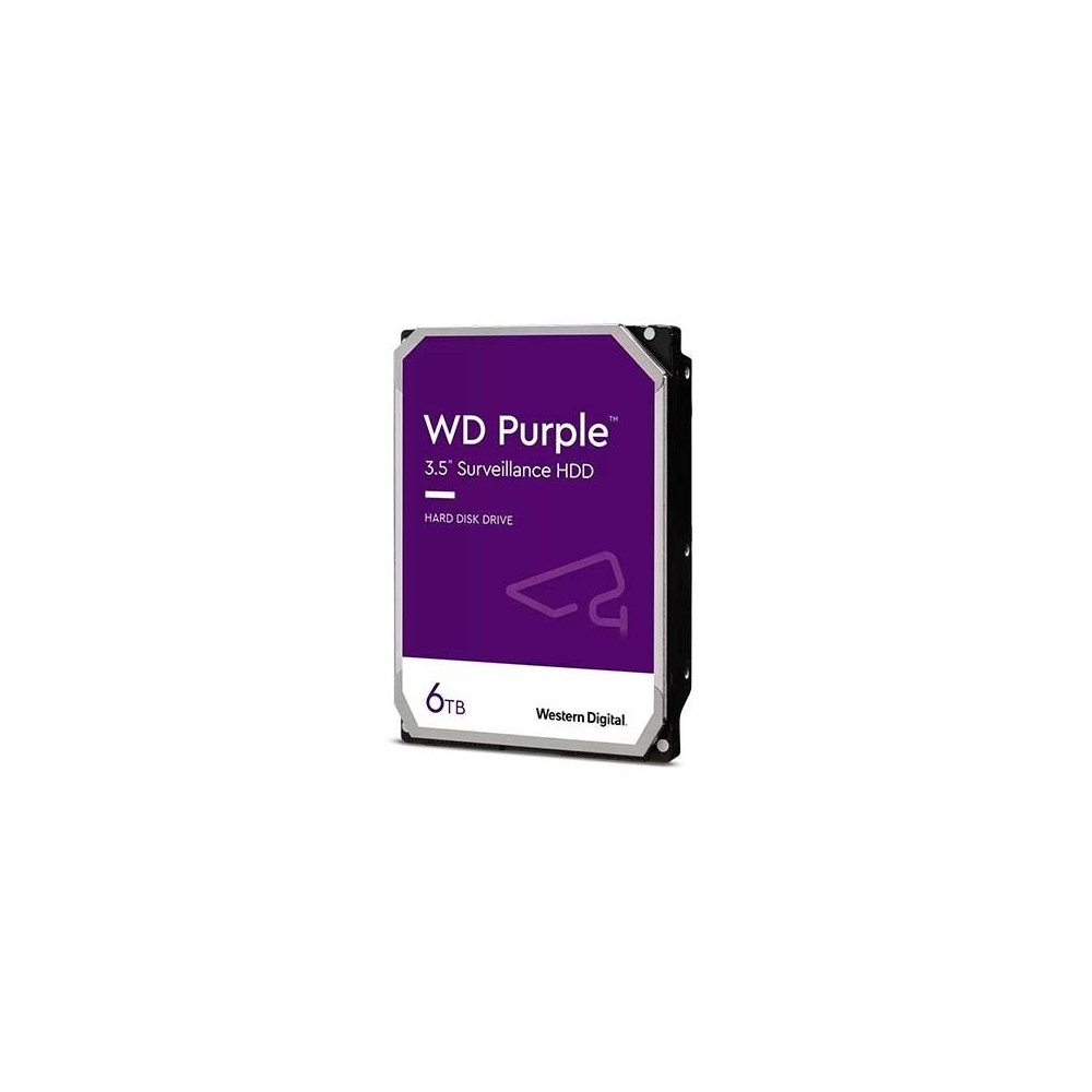 Produktbild för WD Purple WD64PURZ - hårddisk - 6 TB - övervakning - SATA 6Gb/s