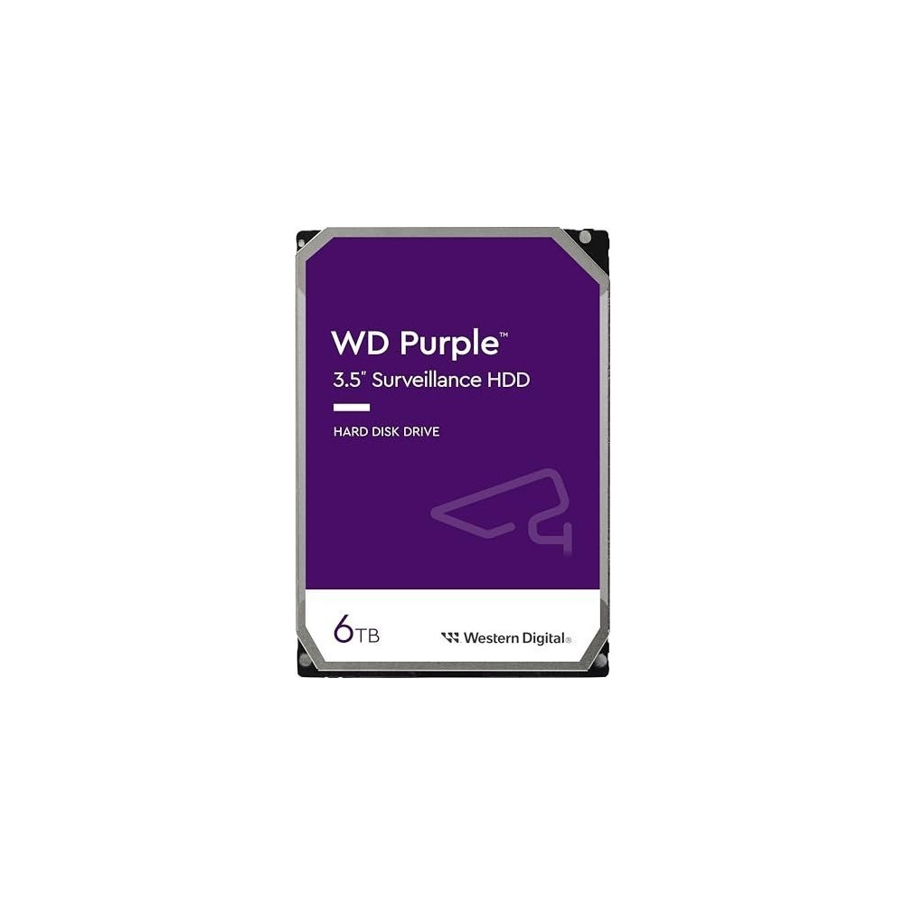 Produktbild för WD Purple WD64PURZ - hårddisk - 6 TB - övervakning - SATA 6Gb/s