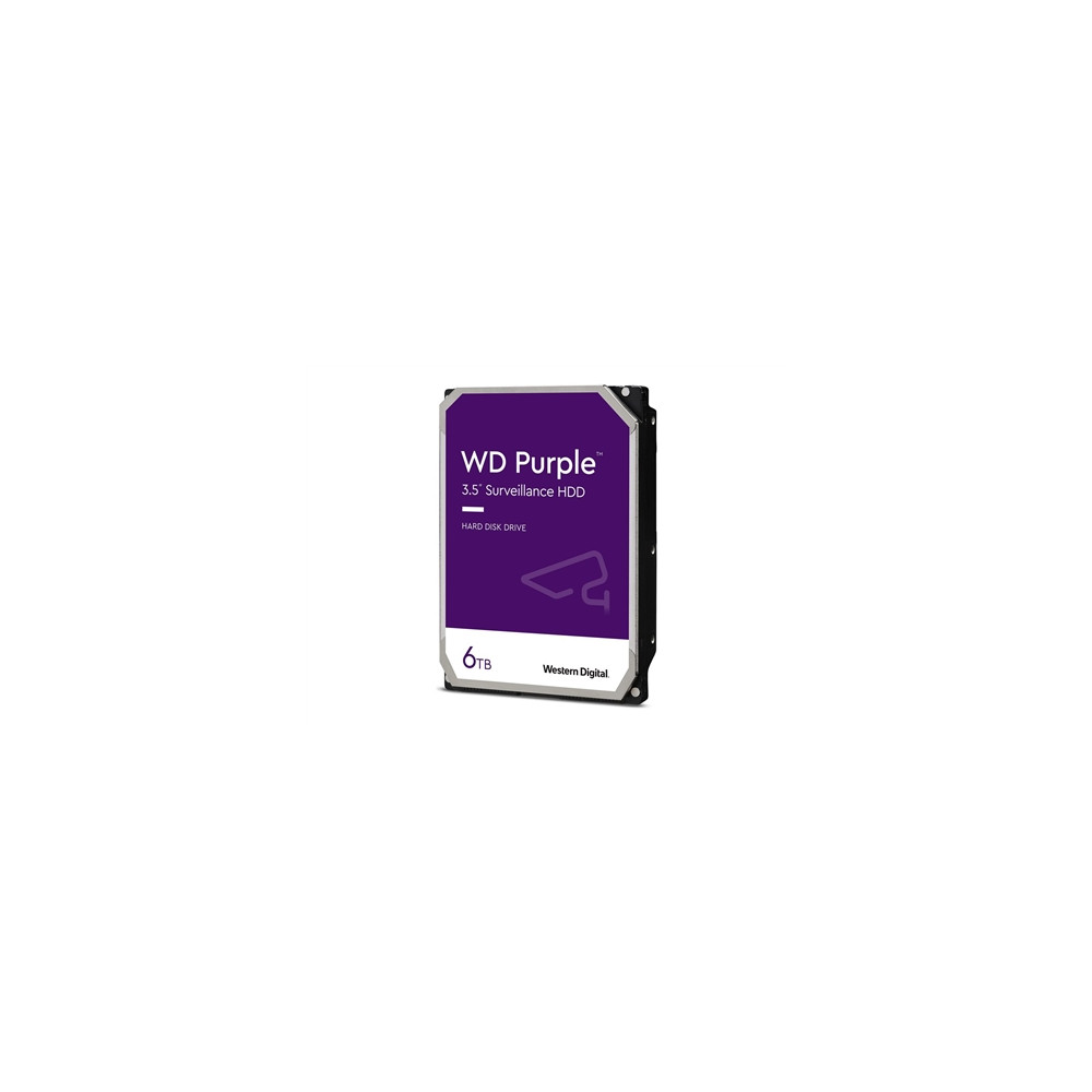 Produktbild för WD Purple WD64PURZ - hårddisk - 6 TB - övervakning - SATA 6Gb/s