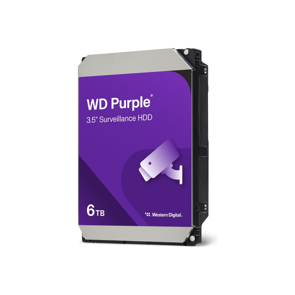 Produktbild för WD Purple WD64PURZ - hårddisk - 6 TB - övervakning - SATA 6Gb/s