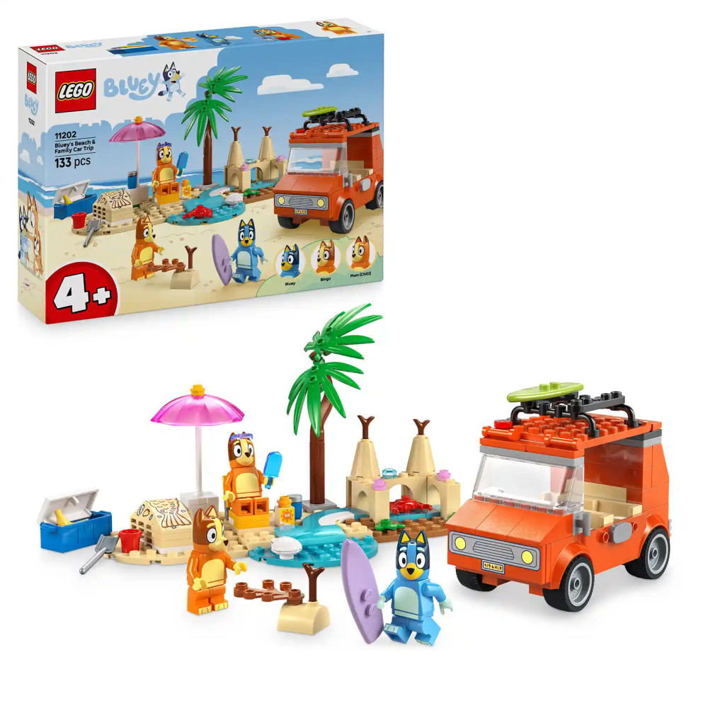Produktbild för LEGO® Bluey 11202 Bluey a rodinný výlet autem na pláž