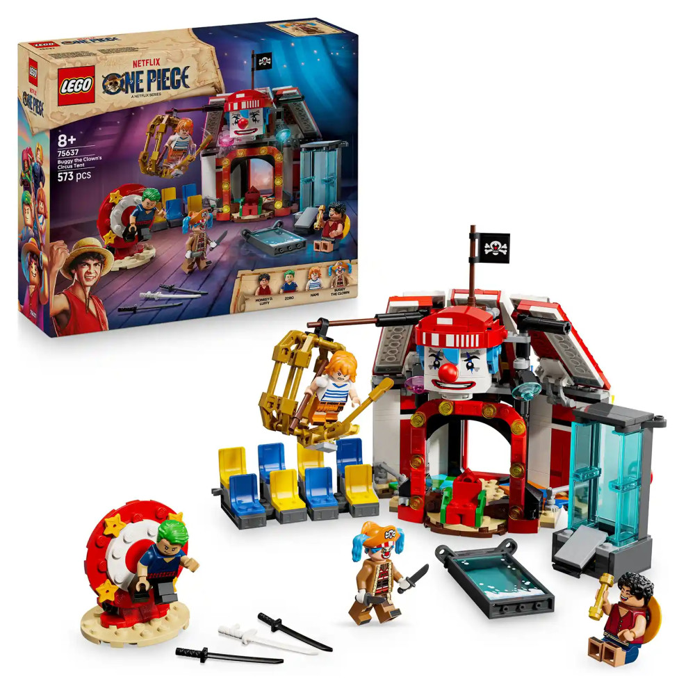 Produktbild för LEGO® ONE PIECE 75637 Klaun Buggy a jeho cirkusový stan