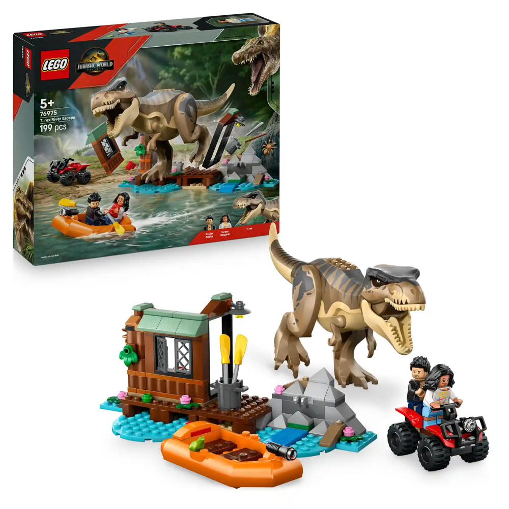 Produktbild för LEGO® Jurassic World  76975 T-rex a útěk po řece