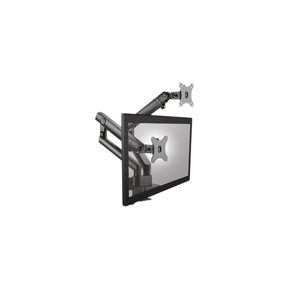 Produktbild för ICY BOX IB-MS314-T monteringssats - justerbara dubbla armar - för 2 monitorer - svart