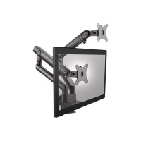 Produktbild för ICY BOX IB-MS314-T monteringssats - justerbara dubbla armar - för 2 monitorer - svart