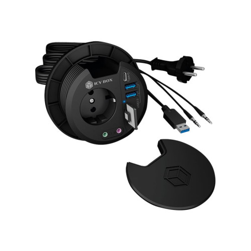 RaidSonic Technology ICY BOX IB-HUB1430-CR - hubb - i-bordet - 3 portar