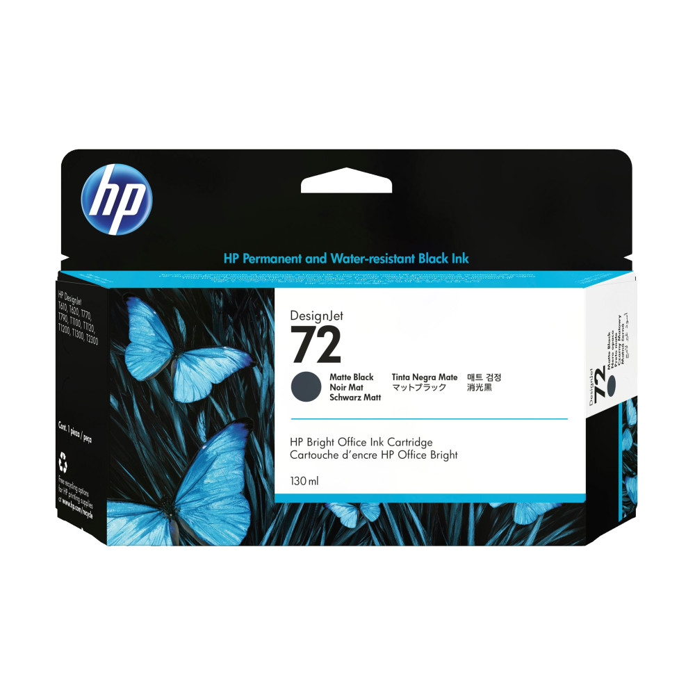 Produktbild för HP 72 - mattsvart - original - bläckpatron