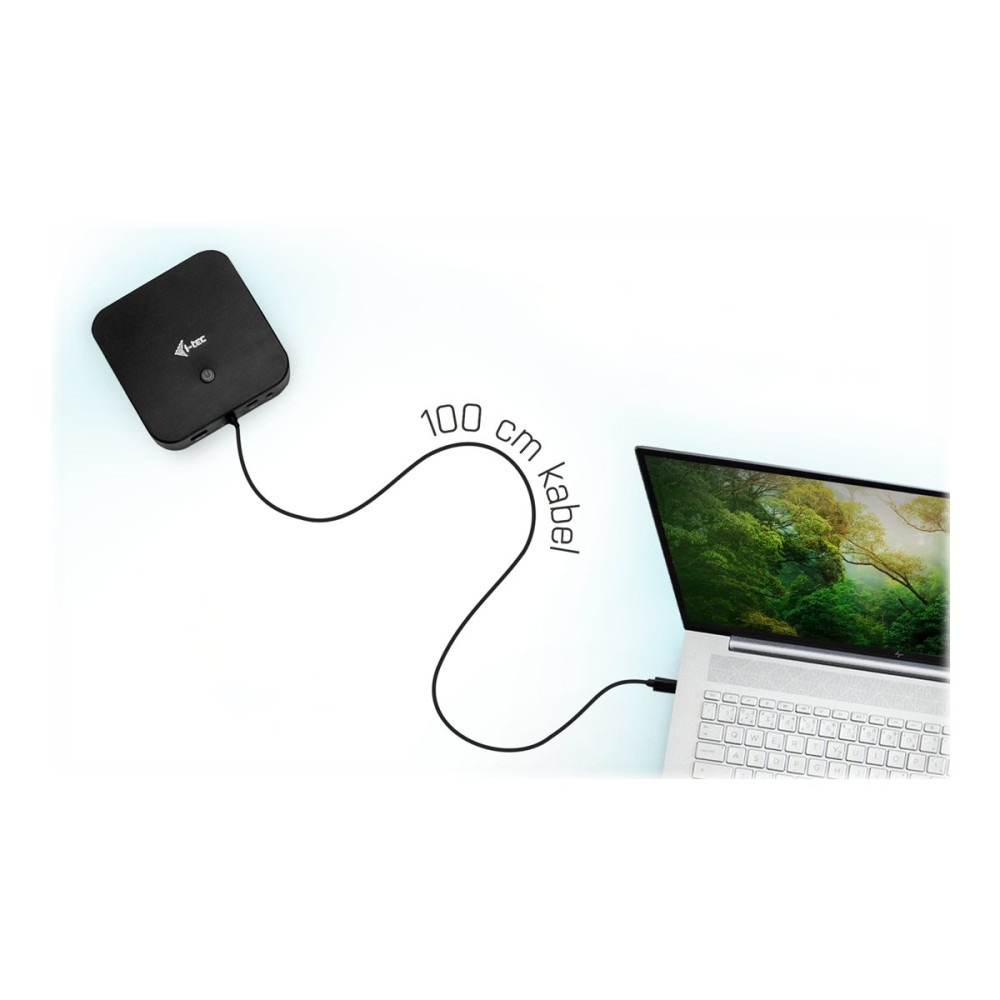 Produktbild för i-Tec - dockningsstation - USB-C 3.1 / Thunderbolt 3 - HDMI, DP++ - 1GbE