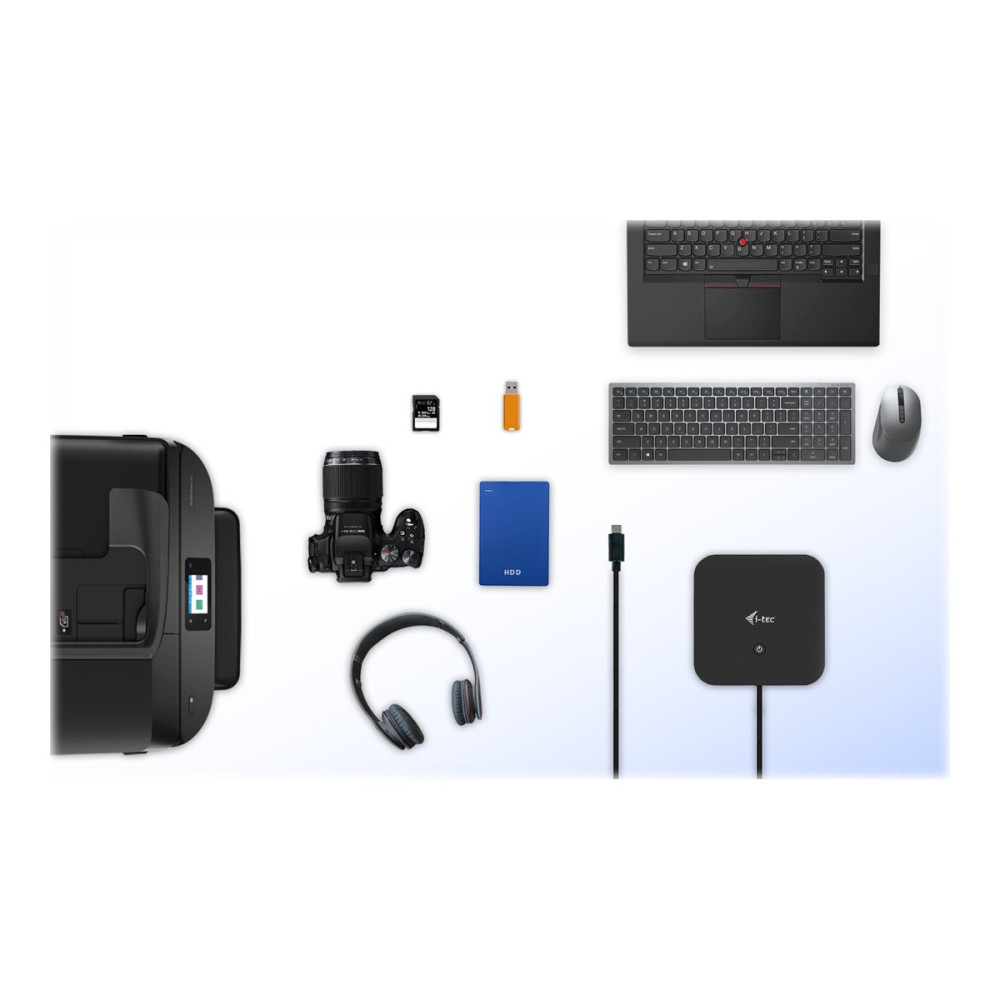 Produktbild för i-Tec - dockningsstation - USB-C 3.1 / Thunderbolt 3 - HDMI, DP++ - 1GbE