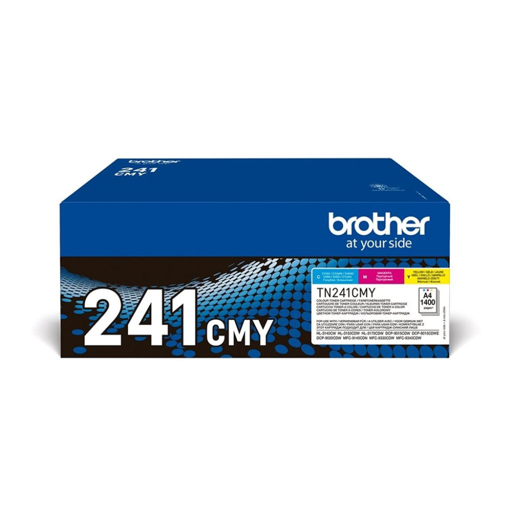 Produktbild för Brother TN241CMY - 3-pack - gul, cyan, magenta - original - tonerkassett