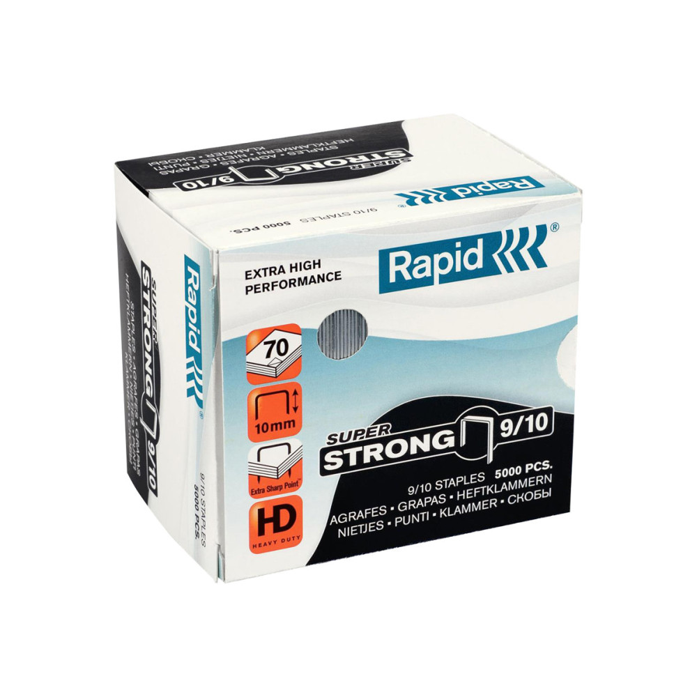 Produktbild för Rapid Super Strong - klamrar - 9/10 - 10 mm - paket med 5000