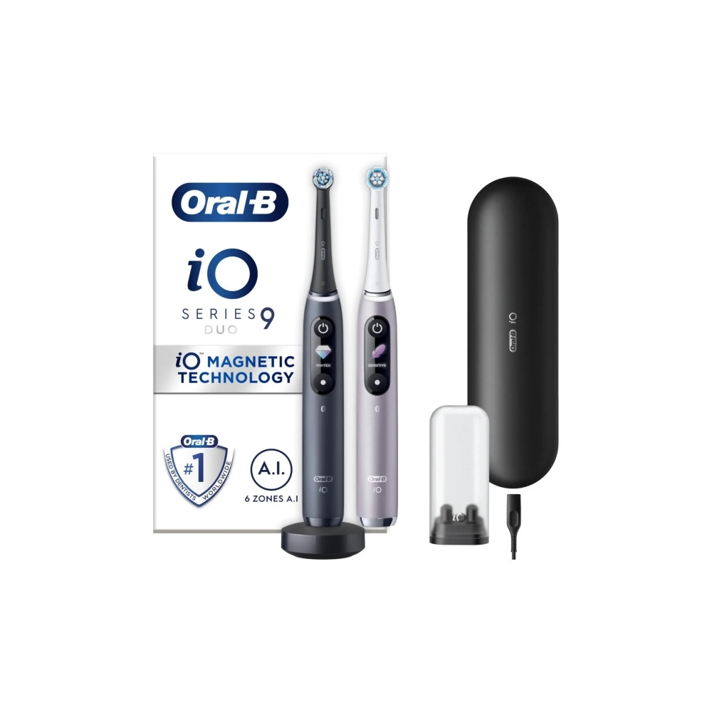 Produktbild för Oral-B iO 9, Vuxen, Roterande tandborste, Daglig vård, Gum o...