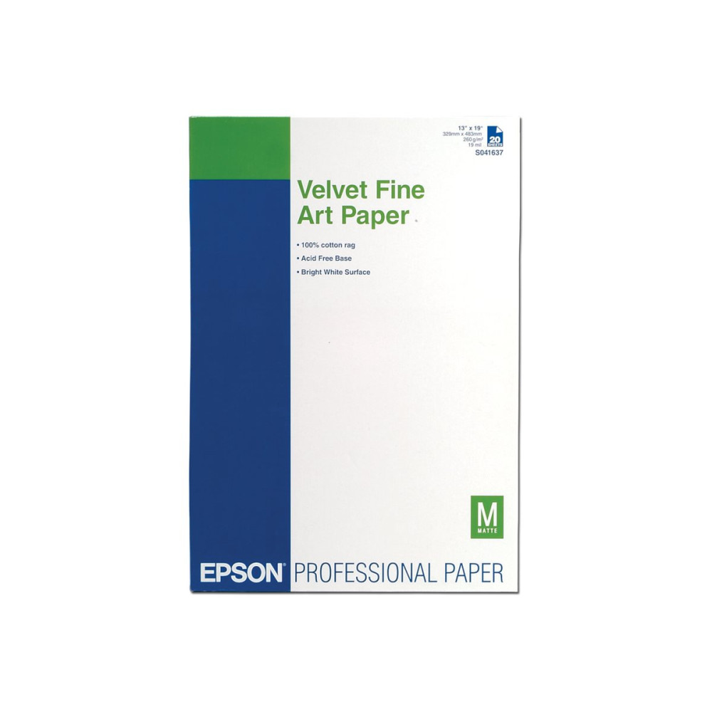 Produktbild för Epson Fine Art Velvet - papper - 20 ark - A3 Plus