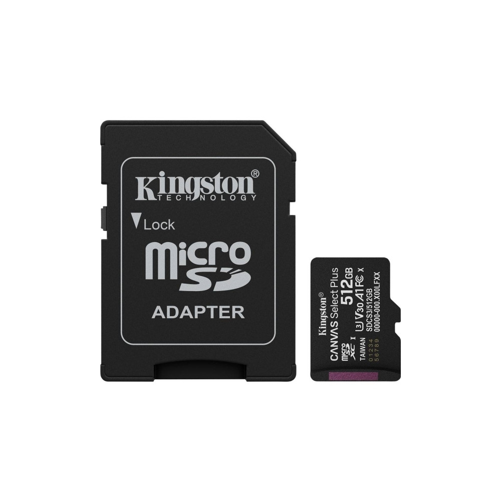 Produktbild för Kingston Canvas Select Plus - flash-minneskort - 512 GB - mikroSDXC UHS-I