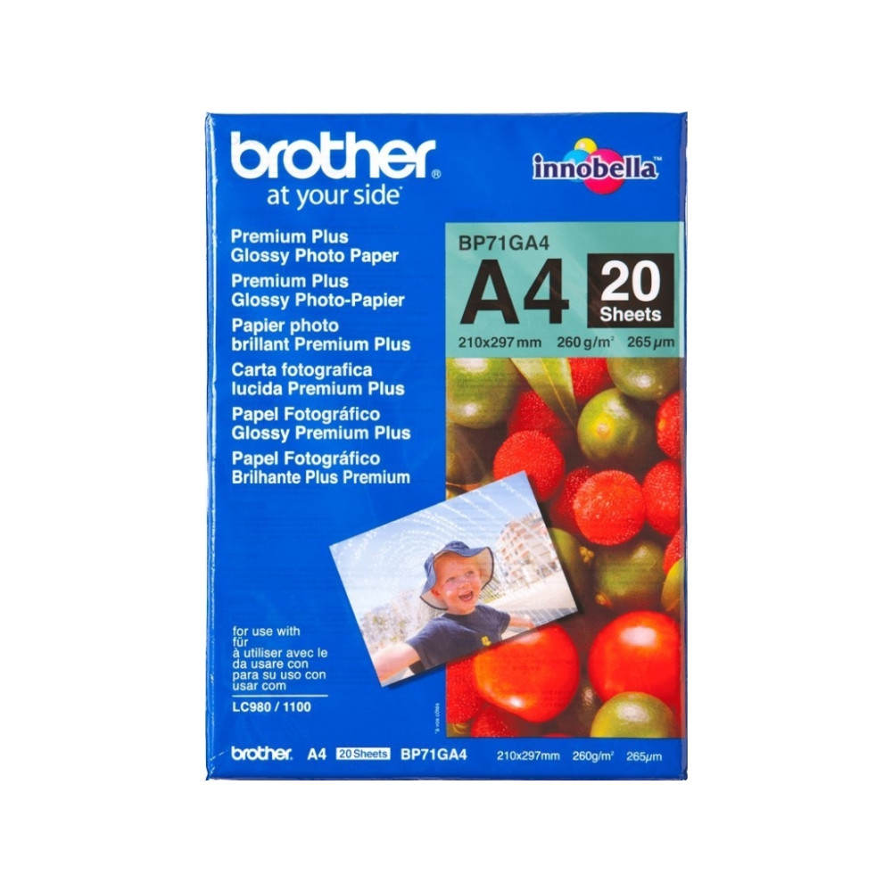 Produktbild för Brother Innobella Premium Plus BP71GA4 - fotopapper - blank - 20 ark - A4 - 260 g/m²