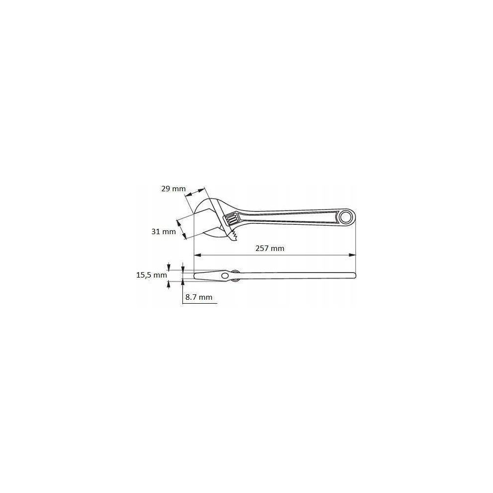 Produktbild för Bahco Skiftnyckel ERGO™, svartoxiderad, 257 mm, Ställbar ski...