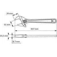 Produktbild för Bahco Skiftnyckel ERGO™, svartoxiderad, 257 mm, Ställbar ski...