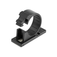 Produktbild för StarTech.com 100 självhäftande kabelhanteringsclips Svart - Nätverk/Ethernet/kontorsbord/datorsladdorganiserare - Självfästande kabel-/ledningshållare - Självhäftande nylonklämma brandklassad enligt UL/94V-2 - kabelklämmor - TAA-kompatibel