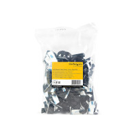 Produktbild för StarTech.com 100 självhäftande kabelhanteringsclips Svart - Nätverk/Ethernet/kontorsbord/datorsladdorganiserare - Självfästande kabel-/ledningshållare - Självhäftande nylonklämma brandklassad enligt UL/94V-2 - kabelklämmor - TAA-kompatibel
