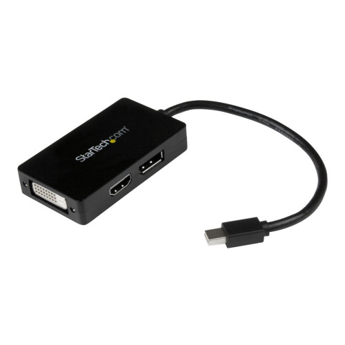 StarTech.com Startech A/V-reseadapter: 3-i-1 Mini DisplayPort till DisplayPort-, DVI- eller HDMI-konverterare - videokort - DisplayPort / HDMI / DVI - 15 cm