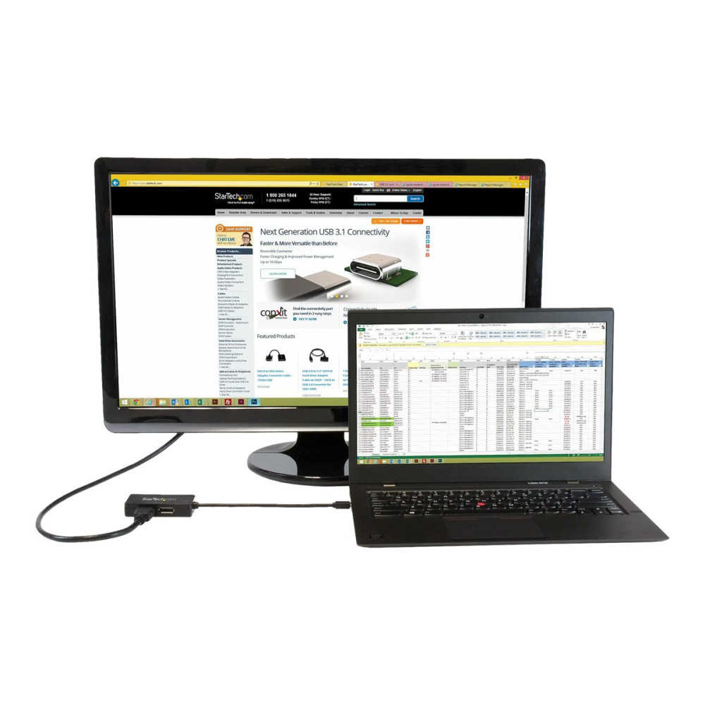 Produktbild för Startech A/V-reseadapter: 3-i-1 Mini DisplayPort till DisplayPort-, DVI- eller HDMI-konverterare - videokort - DisplayPort / HDMI / DVI - 15 cm