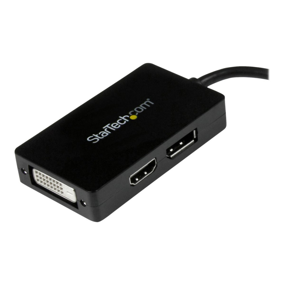 Produktbild för Startech A/V-reseadapter: 3-i-1 Mini DisplayPort till DisplayPort-, DVI- eller HDMI-konverterare - videokort - DisplayPort / HDMI / DVI - 15 cm