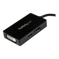 Produktbild för Startech A/V-reseadapter: 3-i-1 Mini DisplayPort till DisplayPort-, DVI- eller HDMI-konverterare - videokort - DisplayPort / HDMI / DVI - 15 cm
