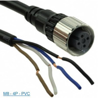 Produktbild för Schneider Electric XZCPV0941L5, 5 m, M8, Hunstik, Grå, Polyv...