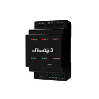 Produktbild för Shelly Pro 3, Sort, 802.11b, 802.11g, Wi-Fi 4 (802.11n), 2,4...