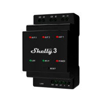 Produktbild för Shelly Pro 3, Sort, 802.11b, 802.11g, Wi-Fi 4 (802.11n), 2,4...