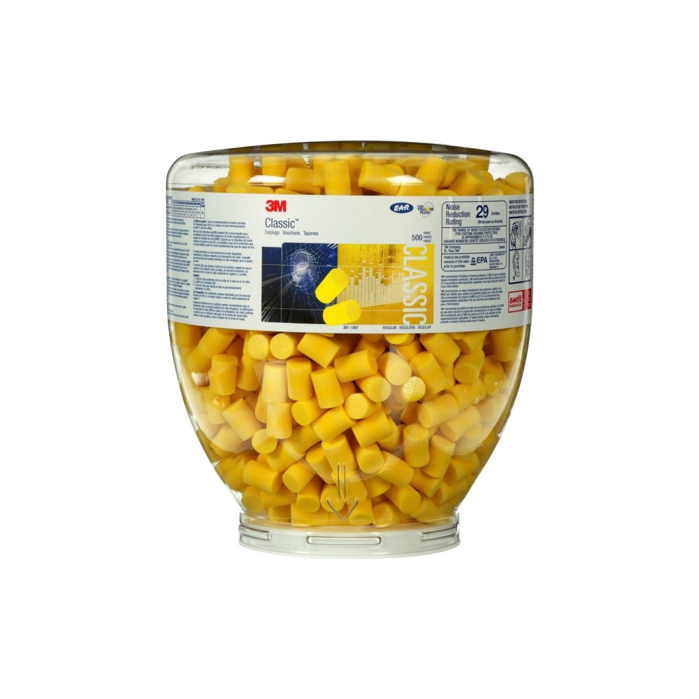 Produktbild för 3M E-A-R Classic Earplugs, Refill Bottle, PD-01-001, Återanv...