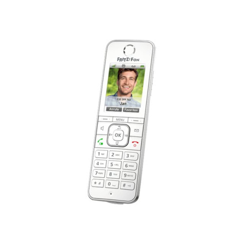 AVM FRITZ!Fon C6 - trådlös VoIP-telefon - med internetradio med nummerpresentation - 3-riktad samtalsförmåg