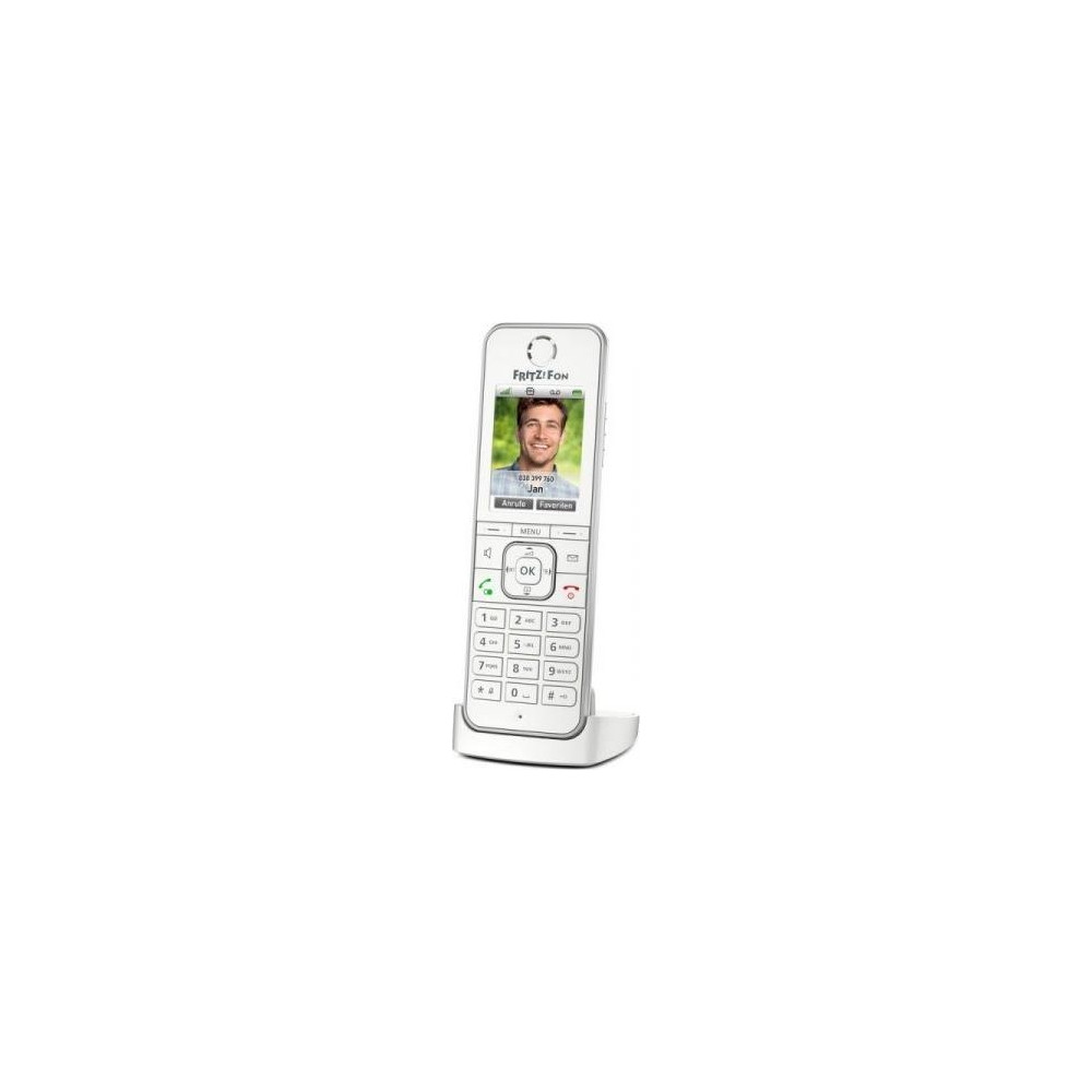 Produktbild för FRITZ!Fon C6 - trådlös VoIP-telefon - med internetradio med nummerpresentation - 3-riktad samtalsförmåg