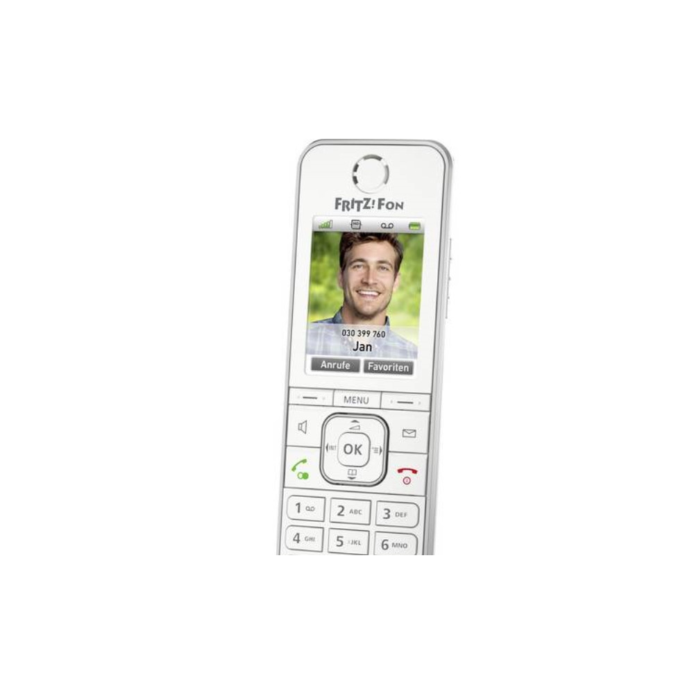 Produktbild för FRITZ!Fon C6 - trådlös VoIP-telefon - med internetradio med nummerpresentation - 3-riktad samtalsförmåg