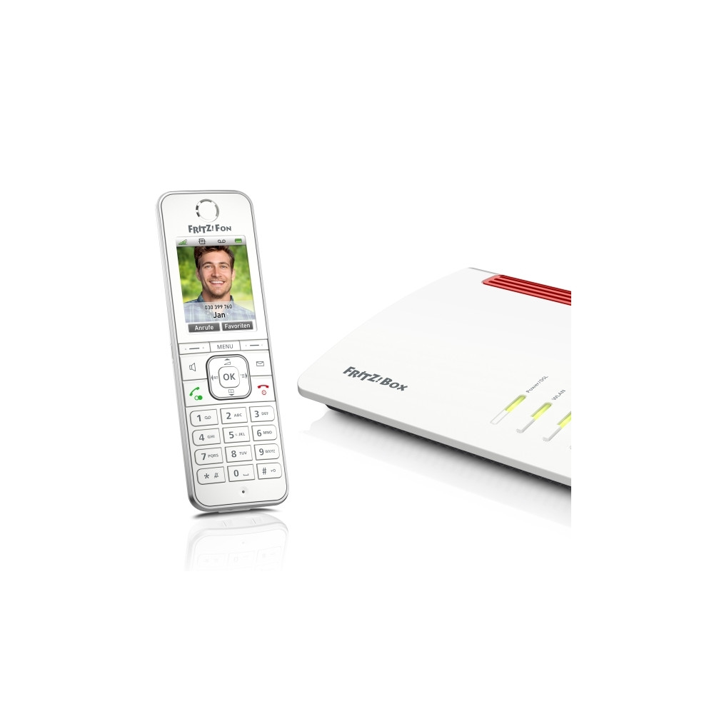 Produktbild för FRITZ!Fon C6 - trådlös VoIP-telefon - med internetradio med nummerpresentation - 3-riktad samtalsförmåg