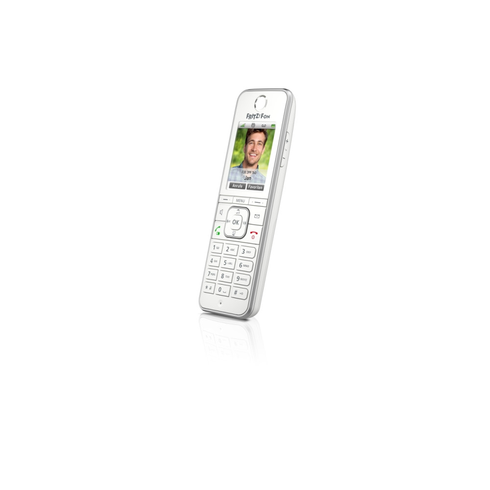 Produktbild för FRITZ!Fon C6 - trådlös VoIP-telefon - med internetradio med nummerpresentation - 3-riktad samtalsförmåg