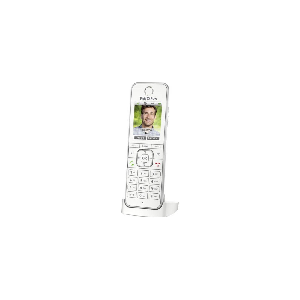 Produktbild för FRITZ!Fon C6 - trådlös VoIP-telefon - med internetradio med nummerpresentation - 3-riktad samtalsförmåg