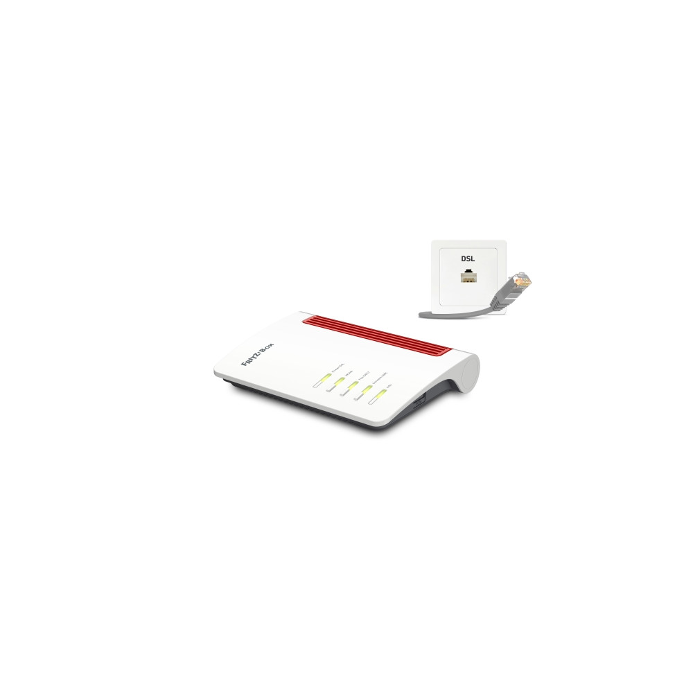 Produktbild för FRITZ!Box 7530 AX - trådlös router - DSL-modem - Wi-Fi 6 - skrivbordsmodell
