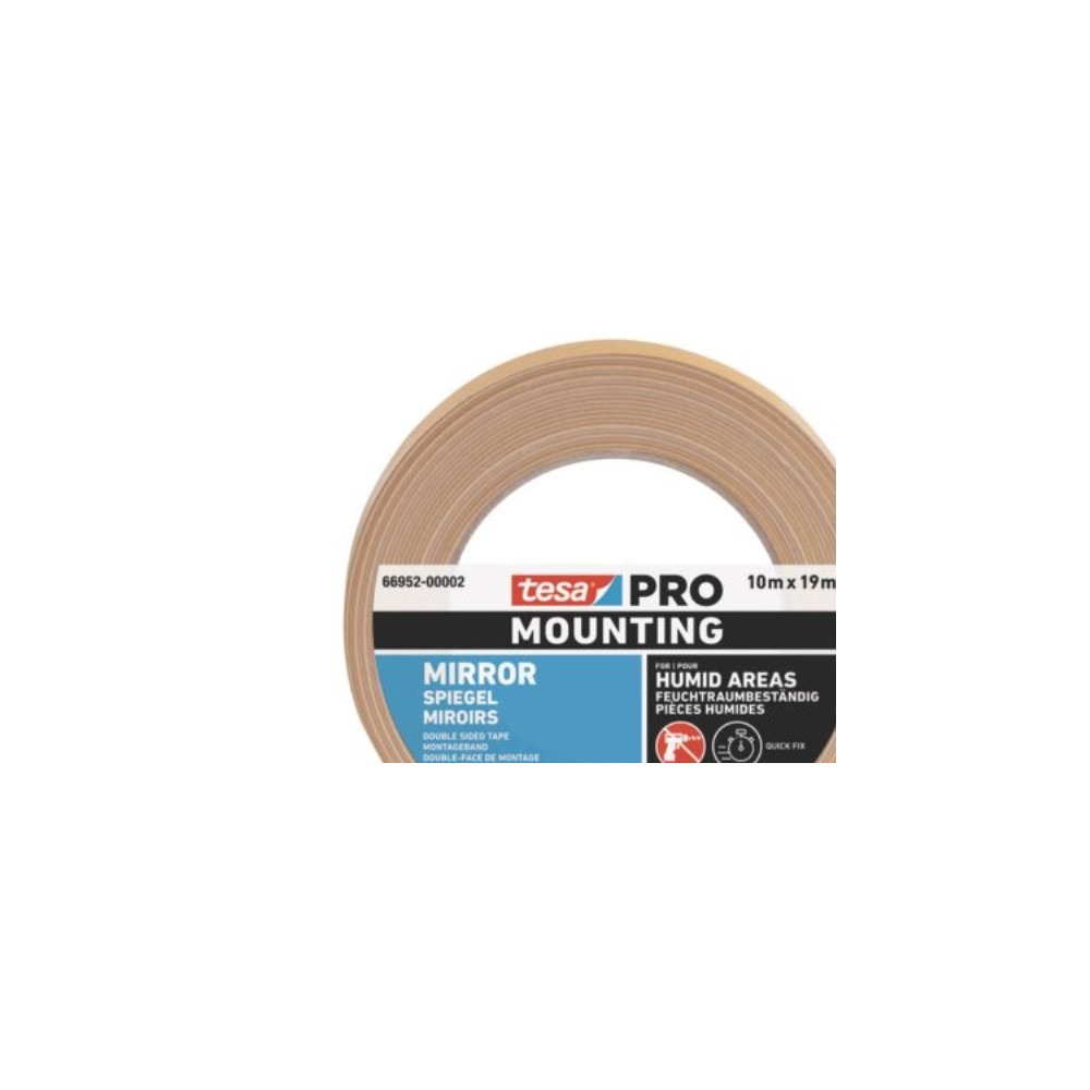Produktbild för tesa monterings-tejp 5 m x 19 mm – PRO 66952, dubbelhäftande...