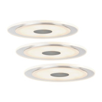Produktbild för Paulmann Premium - takförsänkt lampa - LED - 6 W - varmt vitt ljus - 3000 K - aluminiumsatin (paket om 3)