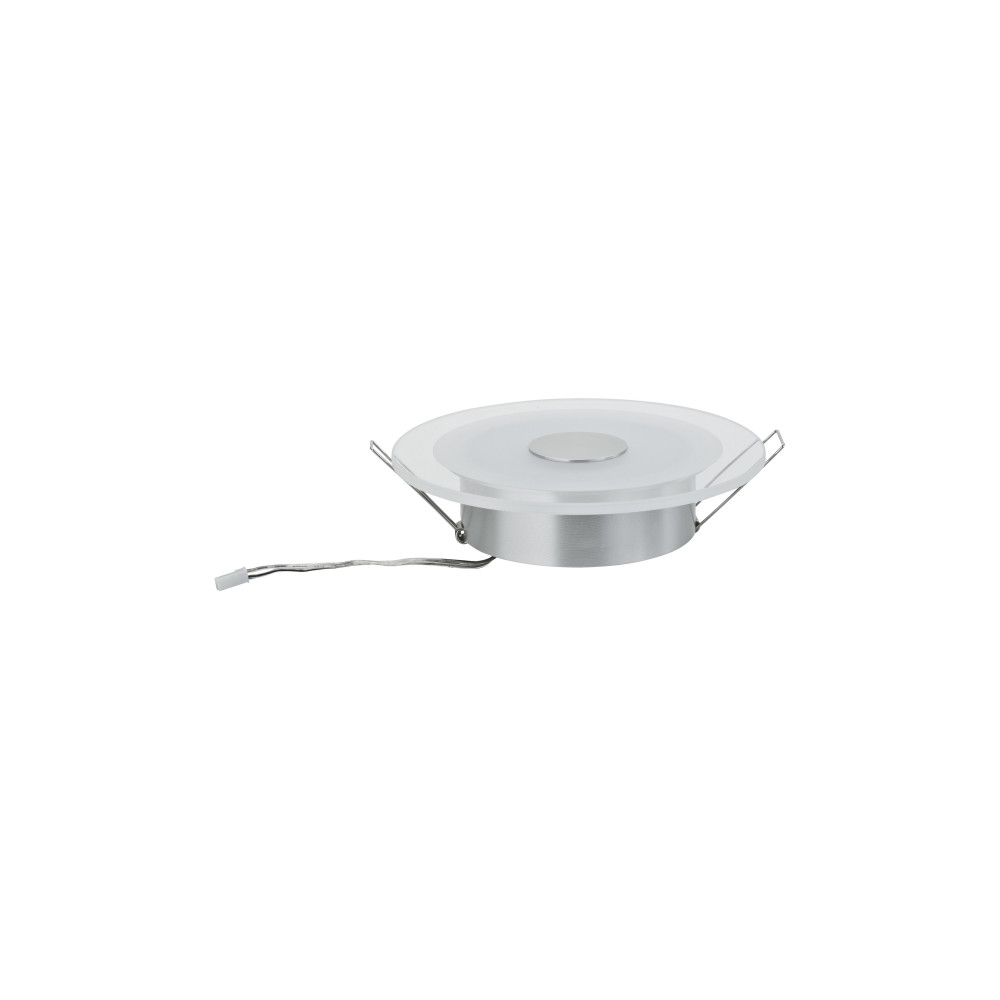 Produktbild för Paulmann Premium - takförsänkt lampa - LED - 6 W - varmt vitt ljus - 3000 K - aluminiumsatin (paket om 3)