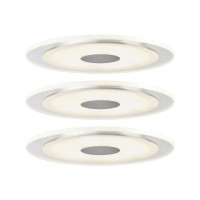 Produktbild för Paulmann Premium - takförsänkt lampa - LED - 6 W - varmt vitt ljus - 3000 K - aluminiumsatin (paket om 3)