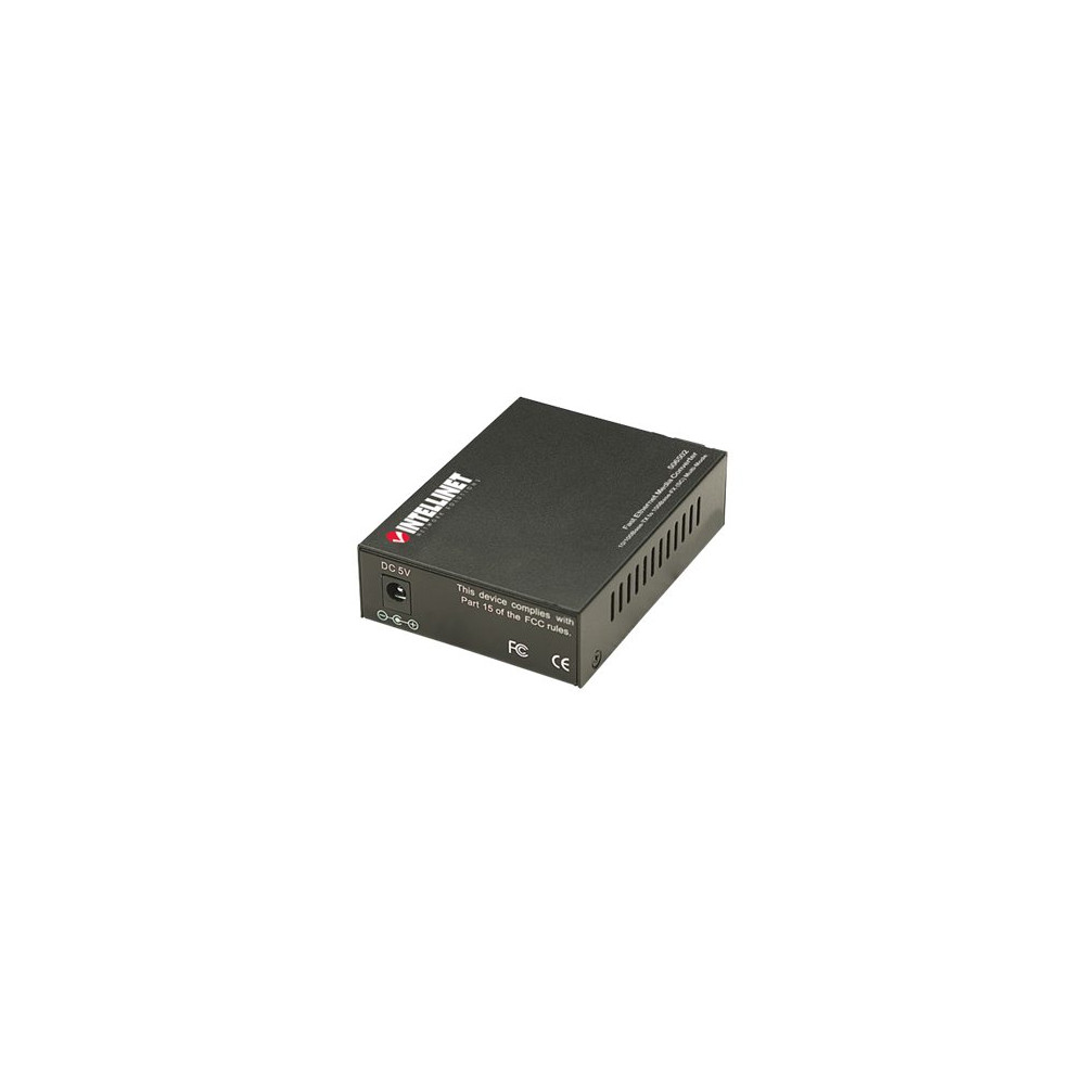 Produktbild för Intellinet Fast Ethernet Media Converter, 10/100Base-Tx to 100Base-Fx (SC) Multi-Mode, 2 km (1.24 mi) - fibermediekonverterare - 10Mb LAN, 100Mb LAN
