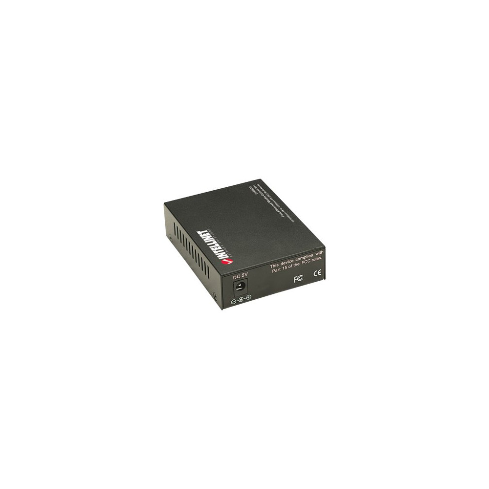 Produktbild för Intellinet Fast Ethernet Media Converter, 10/100Base-Tx to 100Base-Fx (SC) Multi-Mode, 2 km (1.24 mi) - fibermediekonverterare - 10Mb LAN, 100Mb LAN